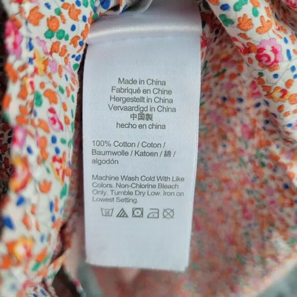 J CREW LIBERTY Eloise Floral Print Puff Sleeve Top Size 6 Button Up Classic-Fit - Picture 9 of 9